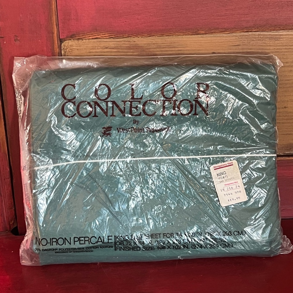 Vintage Color Connection King Flat Sheet